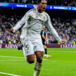 Jude Bellingham is relieved to net the first goal of the season for Real Madrid