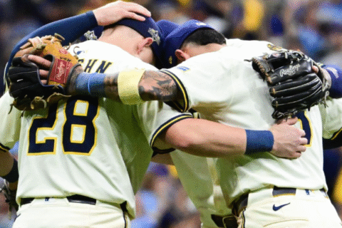 Homer- happy Brewers put Cubs in a 2-0 NLDS hole: Milwaukee beats Chicago 7-3